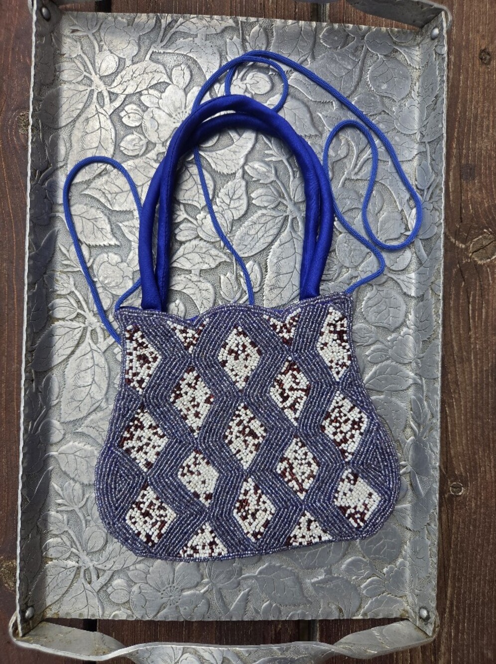 Vintage Beaded Silk Bag